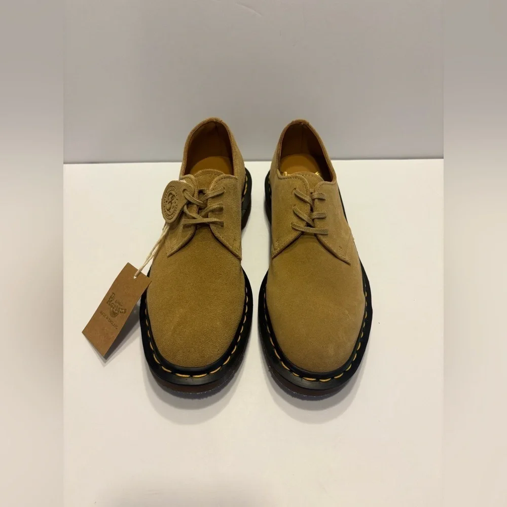 Dr. Martens 1461 Made in England Buck Suede Oxford Shoes Beige Size  Us 6 New